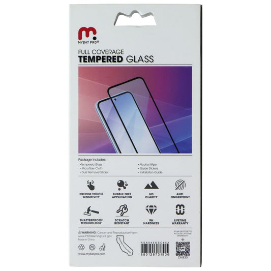 Mybat Pro Full Coverage Tempered Glass for Samsung Galaxy A54 5G Cell Phone - Screen Protectors MyBat Pro - Simple Cell Bulk Wholesale Pricing - USA Seller