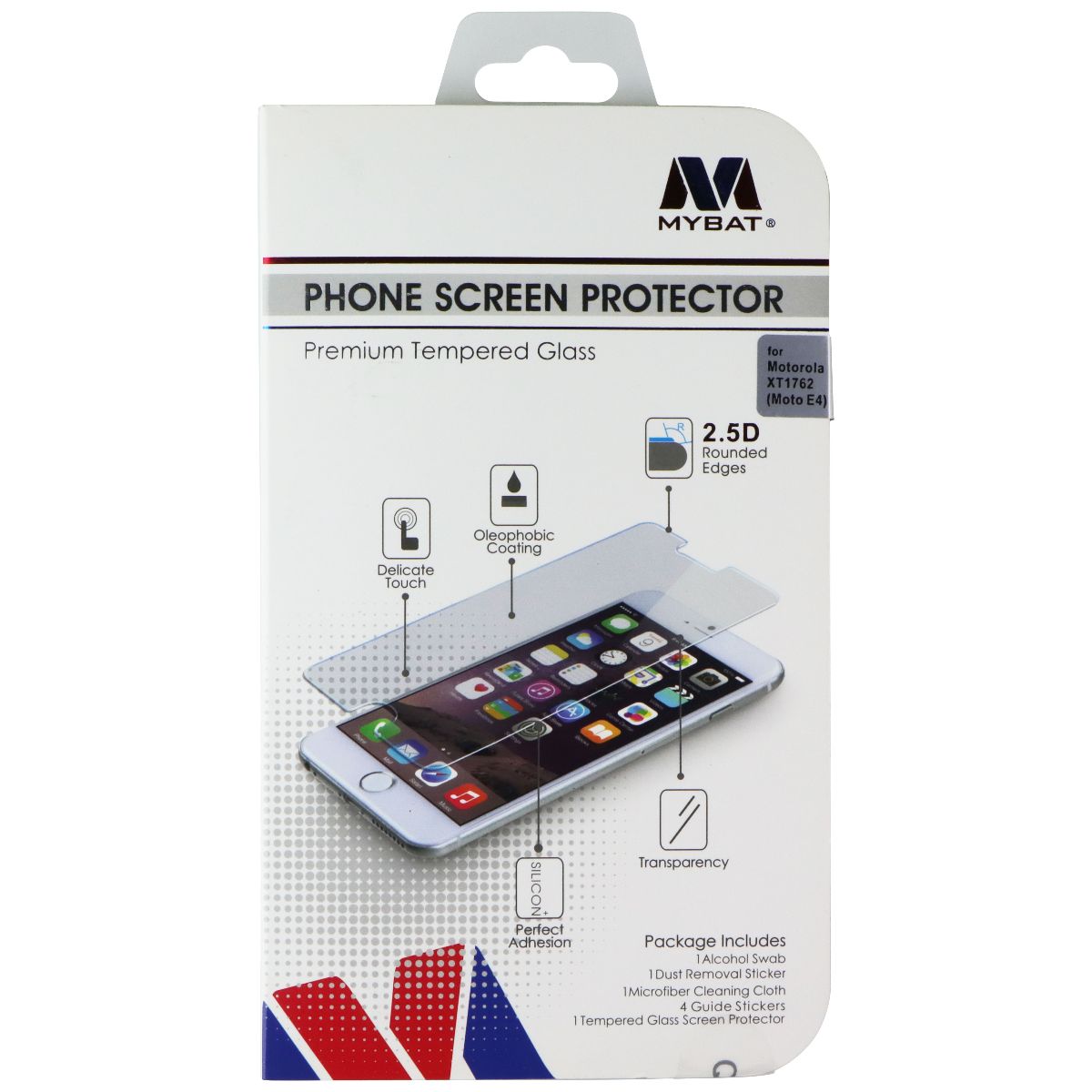 Mybat Premium Tempered Glass Phone Screen Protector for Motorola Moto E4 - Clear Cell Phone - Screen Protectors MyBat - Simple Cell Bulk Wholesale Pricing - USA Seller