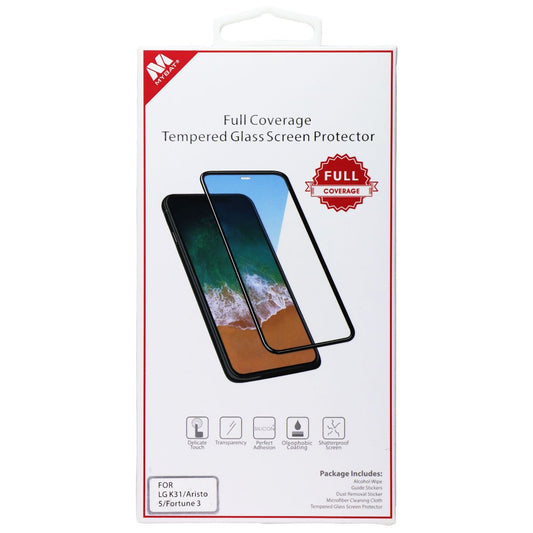 Mybat Full Coverage Tempered Glass Protector for LG K31/Aristo 5/Fortune 3 Cell Phone - Screen Protectors MyBat - Simple Cell Bulk Wholesale Pricing - USA Seller