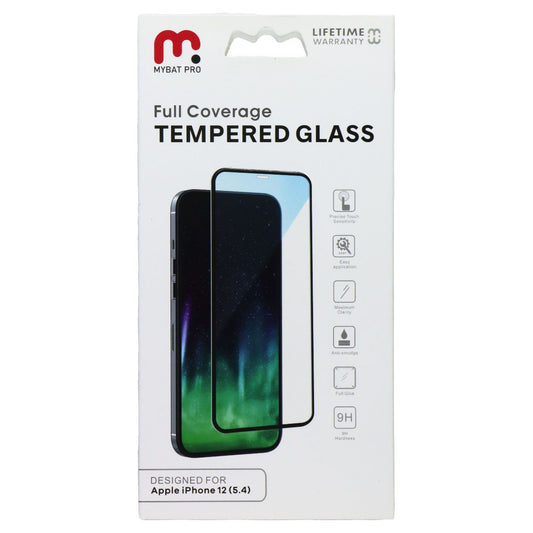 MyBat Pro Full Coverage Tempered Glass for Apple iPhone 12 - Clear/Black Trim Cell Phone - Screen Protectors MyBat Pro - Simple Cell Bulk Wholesale Pricing - USA Seller