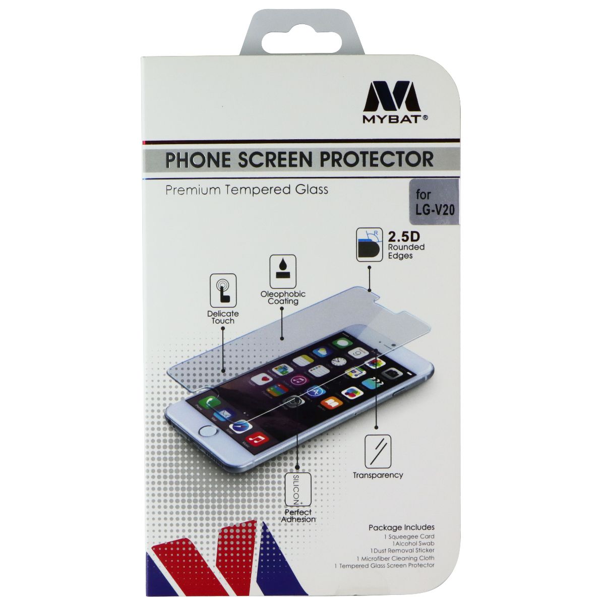 Mybat Premium Tempered Glass Phone Screen Protector for LG-V20 Cell Phone - Screen Protectors MyBat - Simple Cell Bulk Wholesale Pricing - USA Seller