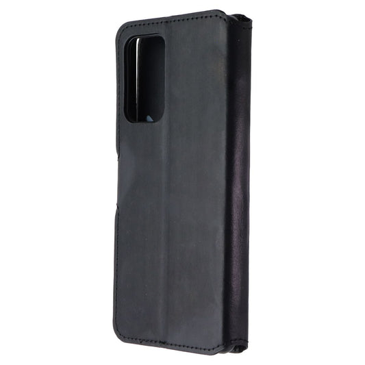 MyBat MyJacket Wallet Folio Case for Samsung Galaxy A52 (5G) - Black Leather Cell Phone - Cases, Covers & Skins MyBat - Simple Cell Bulk Wholesale Pricing - USA Seller