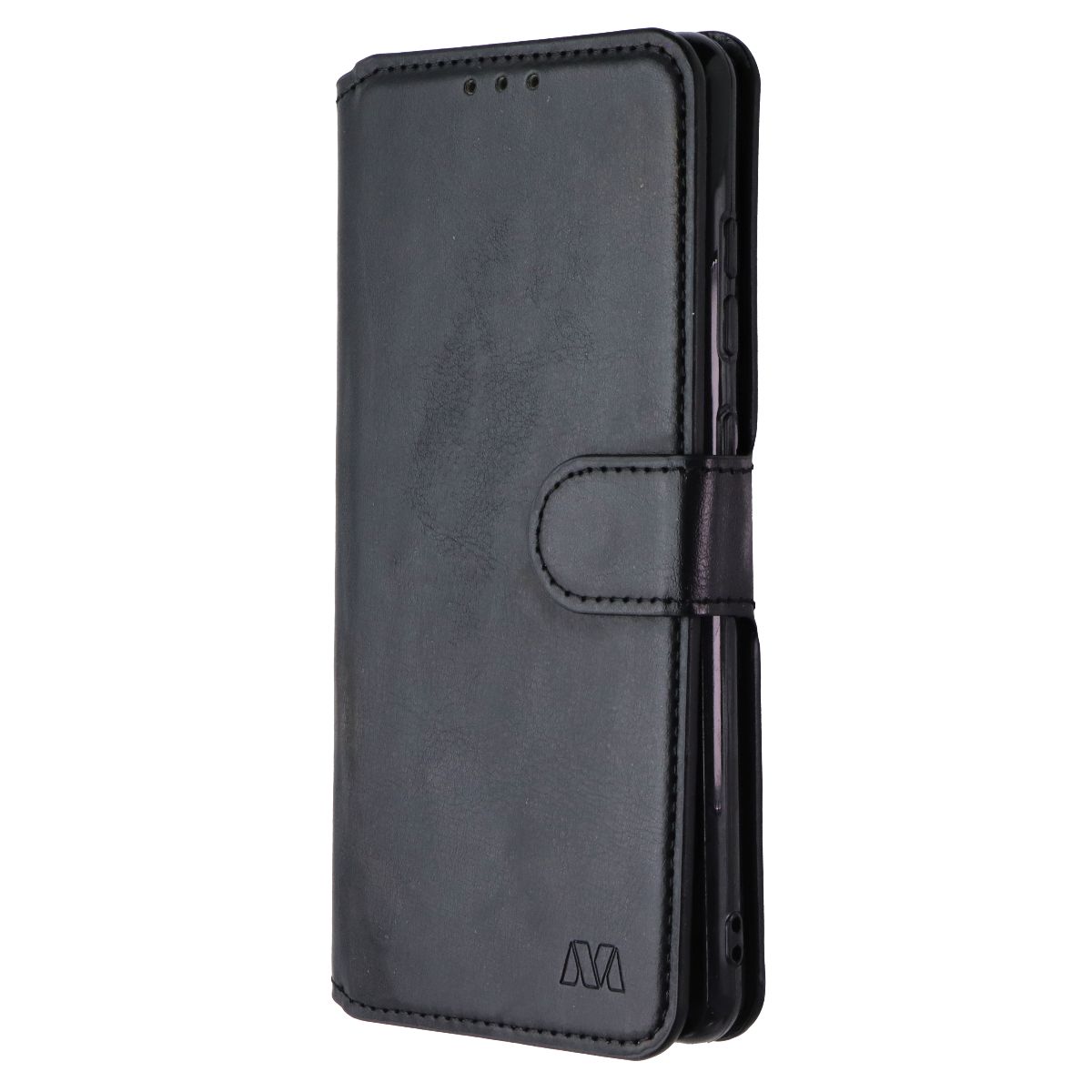 MyBat MyJacket Wallet Folio Case for Samsung Galaxy A52 (5G) - Black Leather Cell Phone - Cases, Covers & Skins MyBat - Simple Cell Bulk Wholesale Pricing - USA Seller