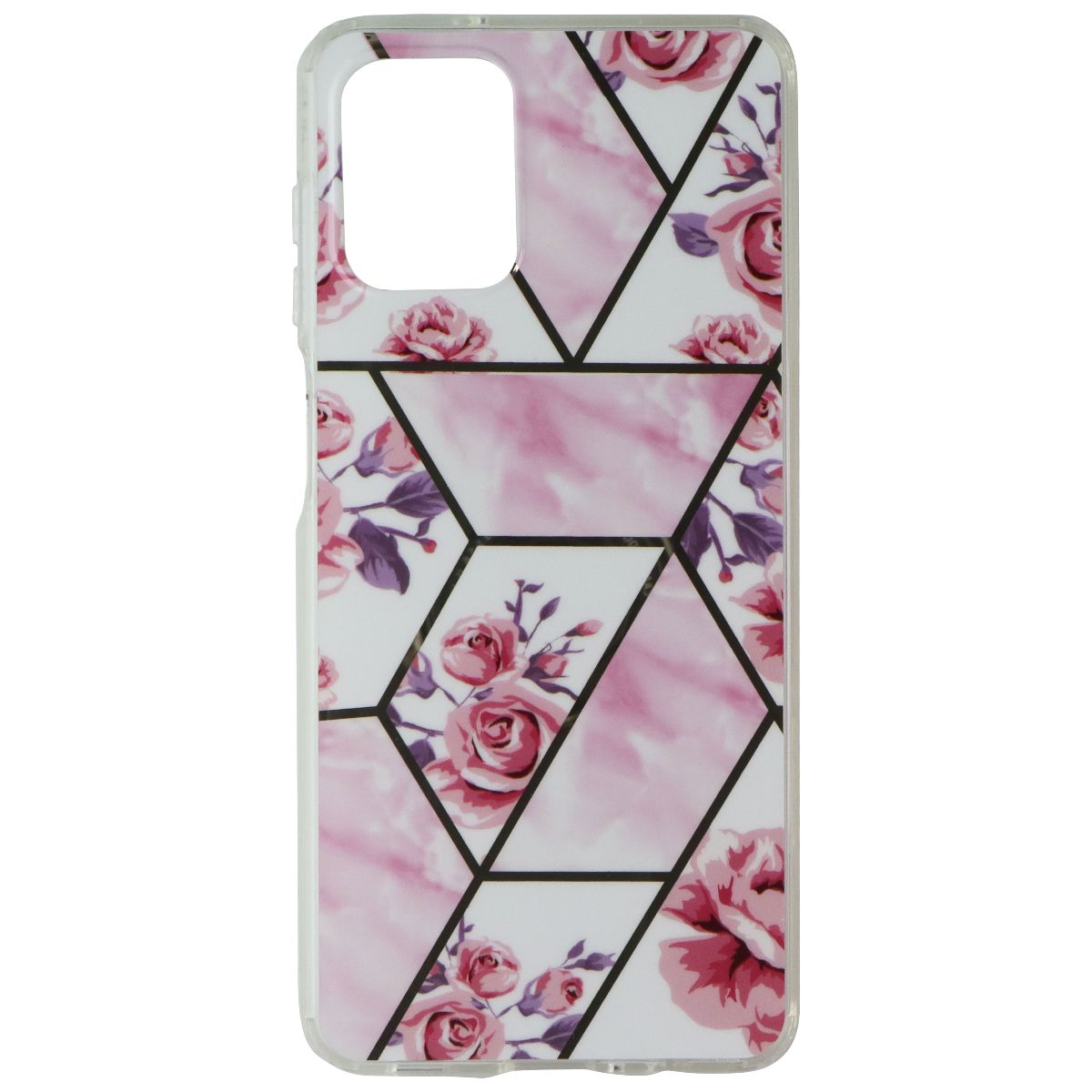 MyBat Hardshell Case for Samsung Galaxy A12 5G - Geometric Pink Roses