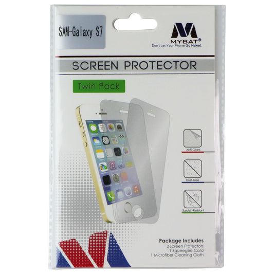 MyBat Screen Protector for Samsung Galaxy S7 - Twin Pack / Clear Cell Phone - Screen Protectors MyBat - Simple Cell Bulk Wholesale Pricing - USA Seller