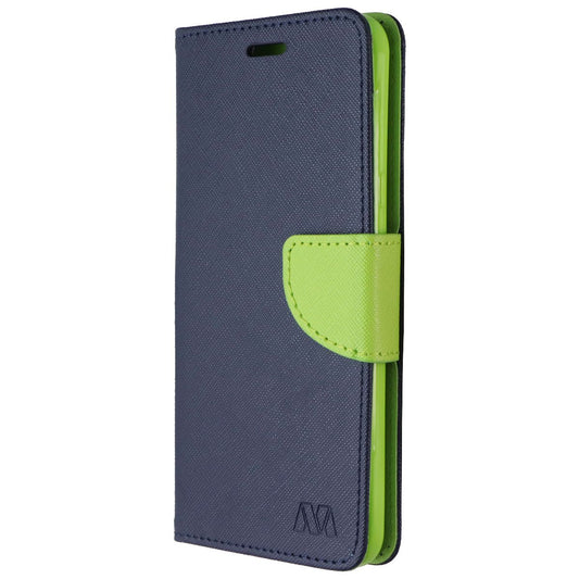 Mybat MyJacket Wallet Crossgrain Series Case for LG K40 - Blue and Green Leather