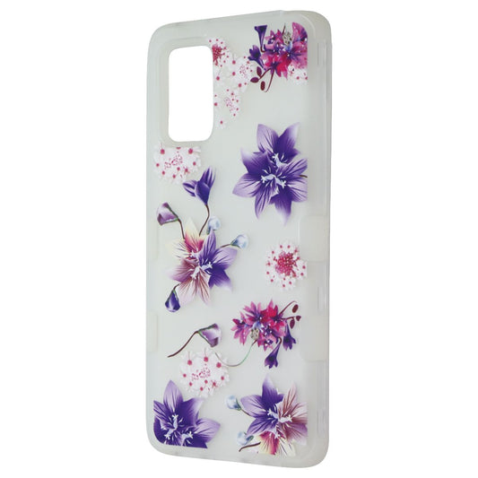 MyBat Tuff Hybrid Case for Samsung Galaxy (S20+) - Frost/Purple Flowers Cell Phone - Cases, Covers & Skins MyBat - Simple Cell Bulk Wholesale Pricing - USA Seller