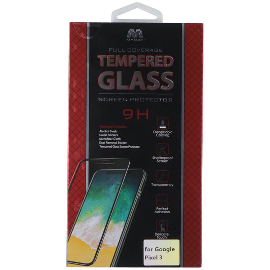 MyBat Full Coverage 9H Tempered Glass Screen Protector for Google Pixel 3 Cell Phone - Screen Protectors MyBat - Simple Cell Bulk Wholesale Pricing - USA Seller
