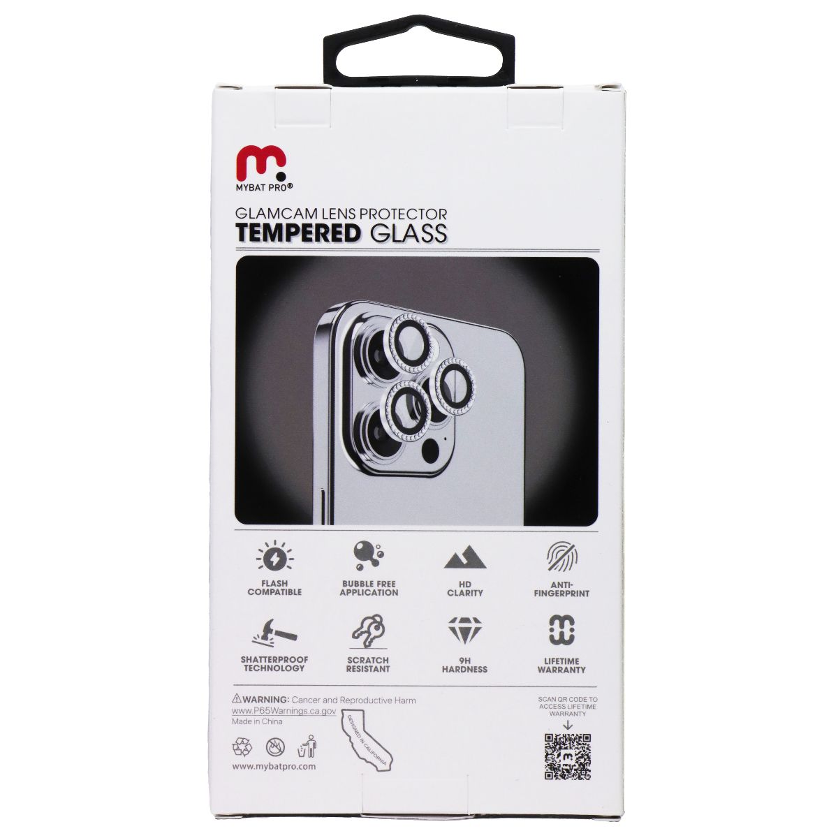 Mybat Pro Glamcam Tempered Glass Lens Protector for iPhone 15 / 15 Plus Cell Phone - Screen Protectors MyBat Pro - Simple Cell Bulk Wholesale Pricing - USA Seller