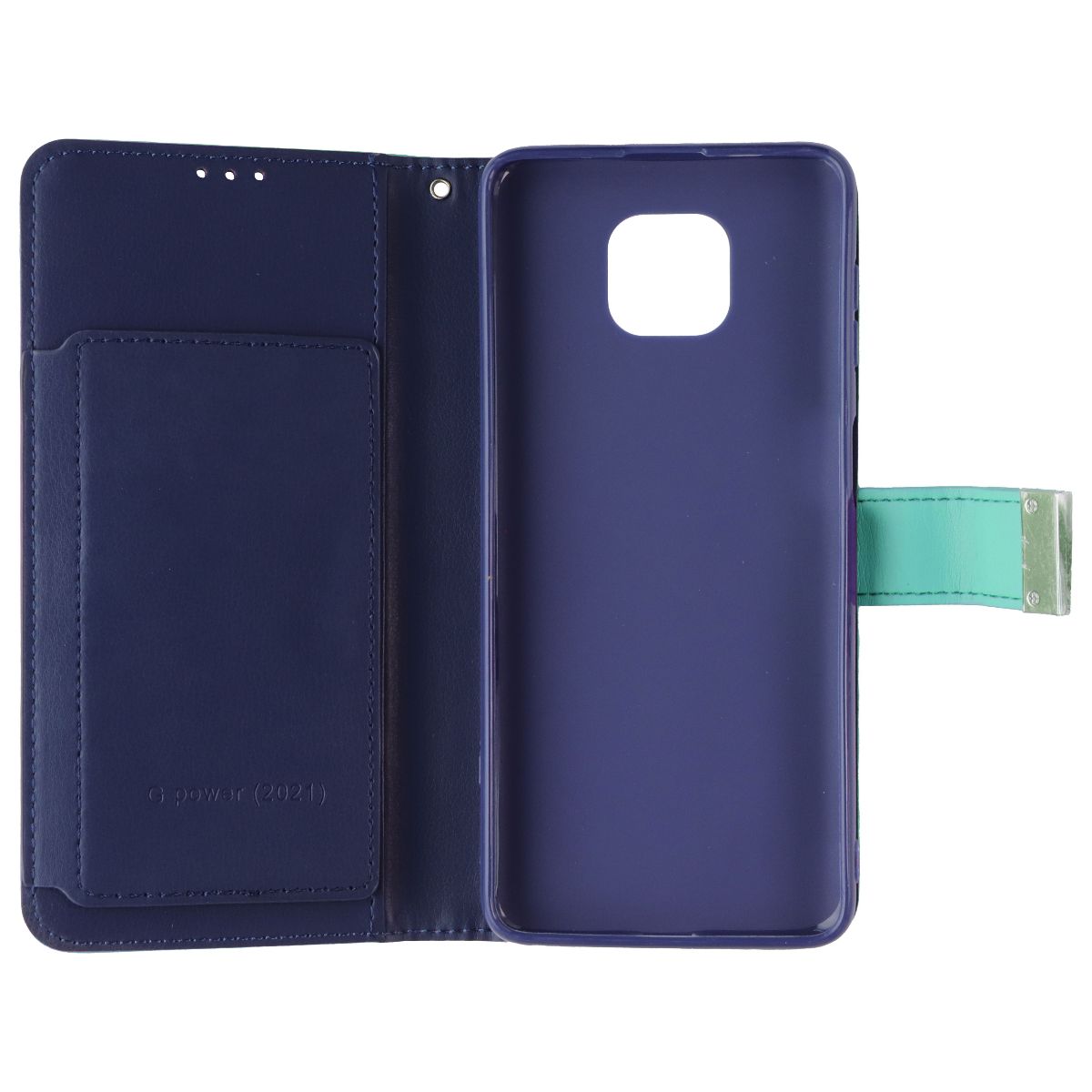 MyBat MyJacket Wallet Series Folio Case for Motorola Moto G Power (2021) - Teal Cell Phone - Cases, Covers & Skins MyBat - Simple Cell Bulk Wholesale Pricing - USA Seller