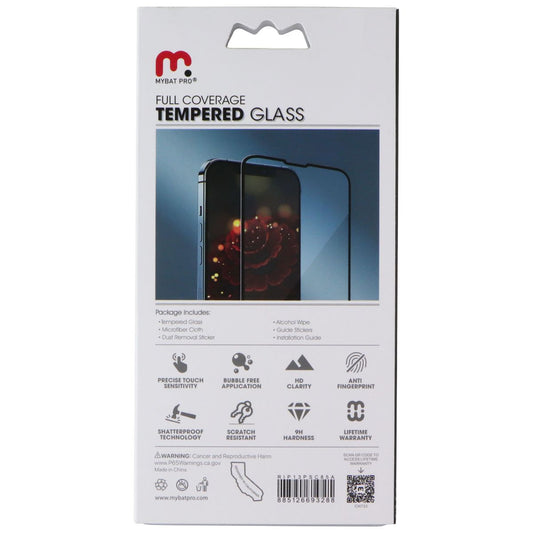 Mybat Pro Full Coverage Tempered Glass for Apple iPhone 13/13 Pro - Black Edges Cell Phone - Screen Protectors MyBat Pro - Simple Cell Bulk Wholesale Pricing - USA Seller