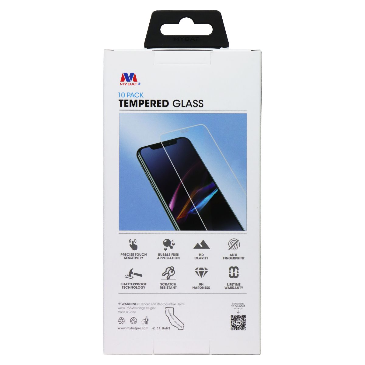 Mybat Tempered Glass Screen Protector for Apple iPhone 13 / 13 Pro - 10 Pack