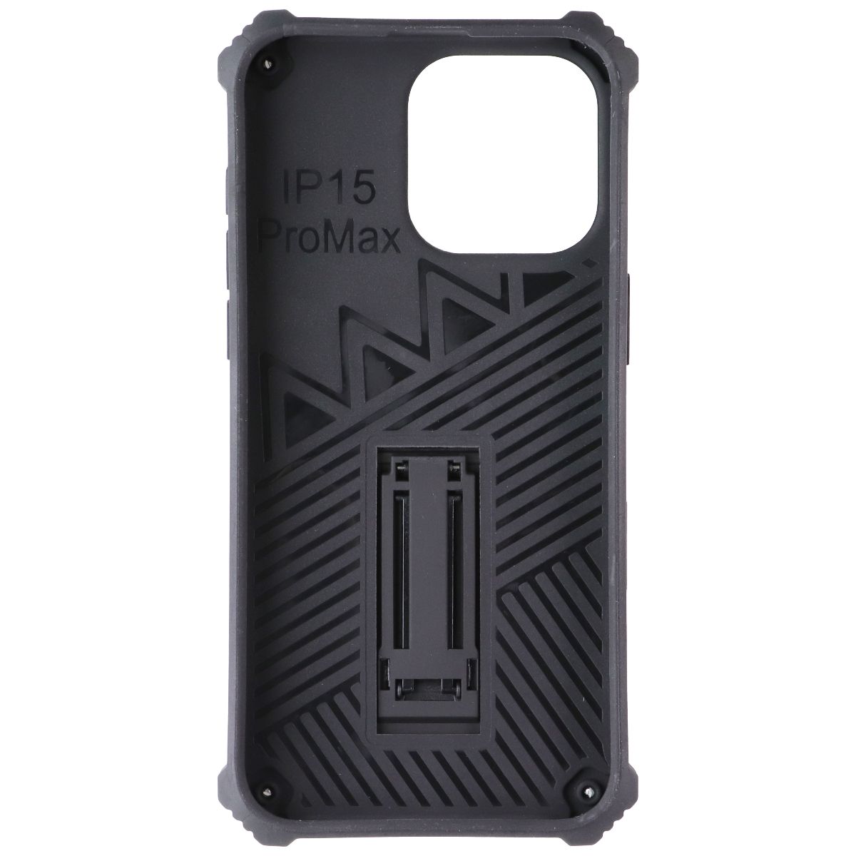 Mybat Rugged Kickstand Case for Apple iPhone 15 Pro Max - Black