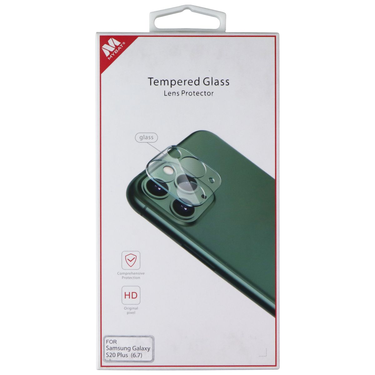 MyBat Tempered Glass Lens Protector for Samsung Galaxy S20 Plus Cell Phone - Screen Protectors MyBat - Simple Cell Bulk Wholesale Pricing - USA Seller