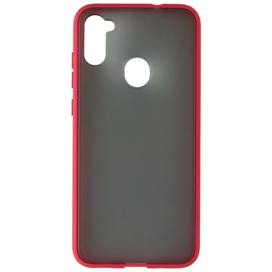 MyBat Frost Hybrid Series Case for Samsung Galaxy A11 - Smoke / Red Cell Phone - Cases, Covers & Skins MyBat - Simple Cell Bulk Wholesale Pricing - USA Seller