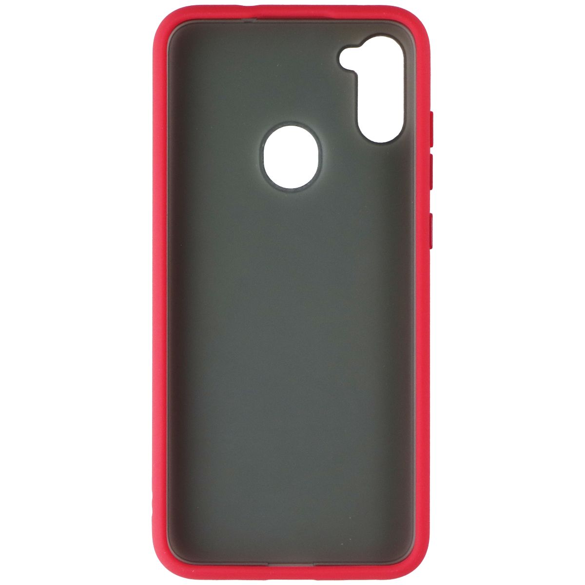 MyBat Frost Hybrid Series Case for Samsung Galaxy A11 - Smoke / Red Cell Phone - Cases, Covers & Skins MyBat - Simple Cell Bulk Wholesale Pricing - USA Seller