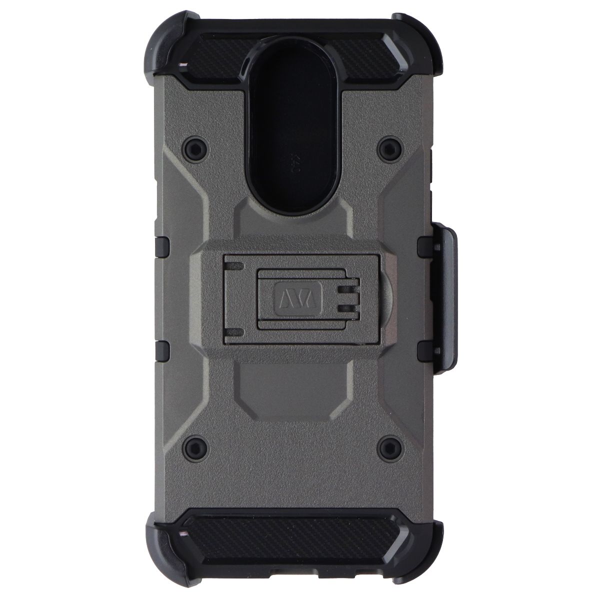 Mybat 3-in-1 Kinetic Hybrid Case / Holster / Glass Combo for LG K40 - Gray Cell Phone - Cases, Covers & Skins MyBat - Simple Cell Bulk Wholesale Pricing - USA Seller