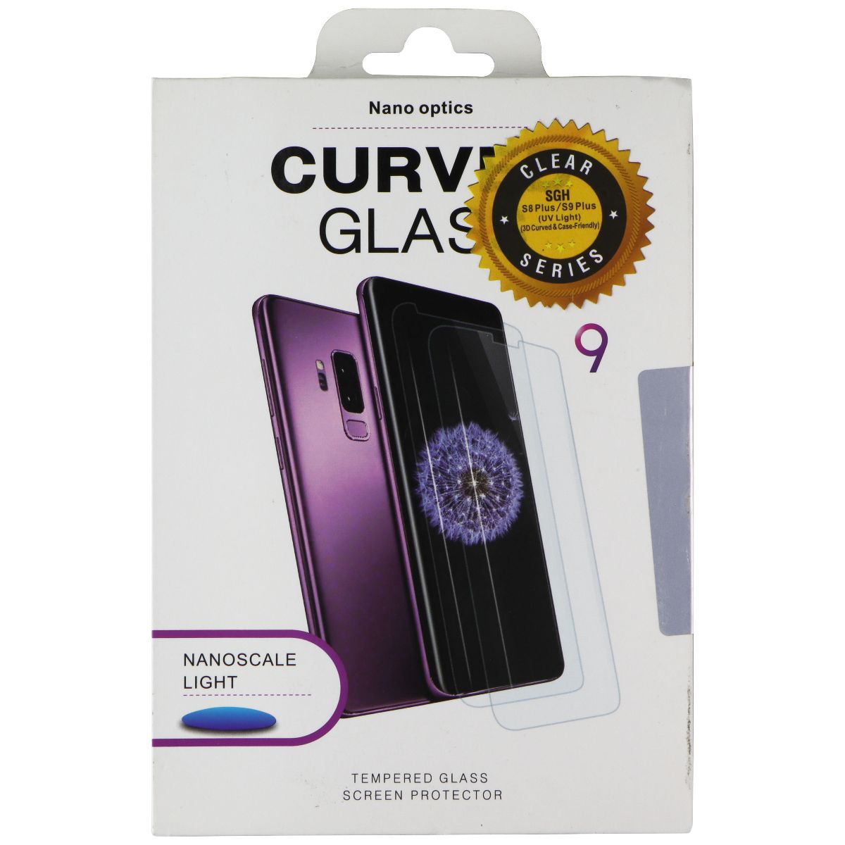 Nano Optics Curved Glass Screen Protector for Samsung Galaxy S8 Plus / S9 Plus Cell Phone - Screen Protectors Nano Optics    - Simple Cell Bulk Wholesale Pricing - USA Seller