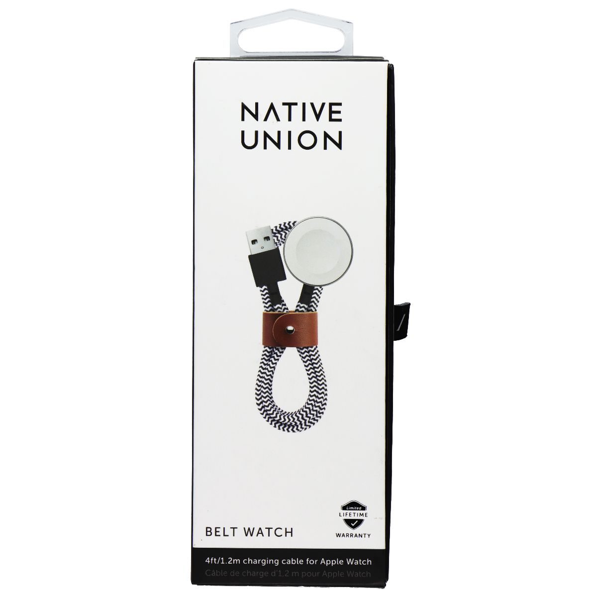 Native Union 4-Ft Belt Watch USB Magnetic Charger for Apple Watches - Zebra Smart Watch Accessories - Chargers & Docking Stations Native Union - Simple Cell Bulk Wholesale Pricing - USA Seller
