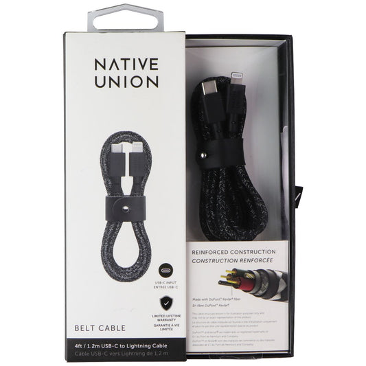 Native Union 4ft USB-C to Lightning 8-Pin Belt Cable - Black