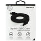 naztech (6ft/1.8m) Lighted USB-C Flat Cable with Built-in LED Flashlight - Black Cell Phone - Cables & Adapters Naztech - Simple Cell Bulk Wholesale Pricing - USA Seller