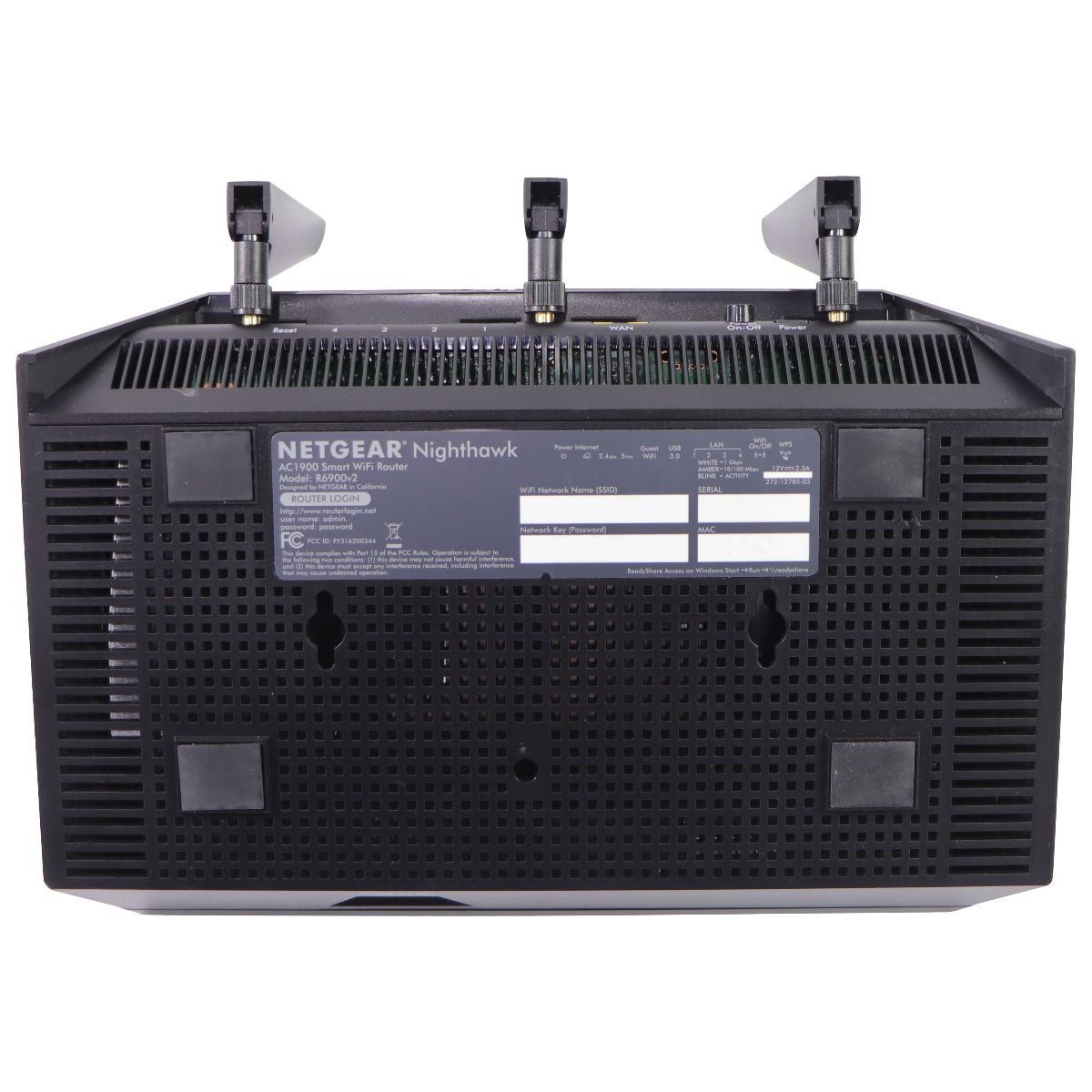 NETGEAR Nighthawk AC1900 Smart WiFi Router - Dual Band Gigabit (R6900V2) Networking - Wireless Wi-Fi Routers Netgear - Simple Cell Bulk Wholesale Pricing - USA Seller