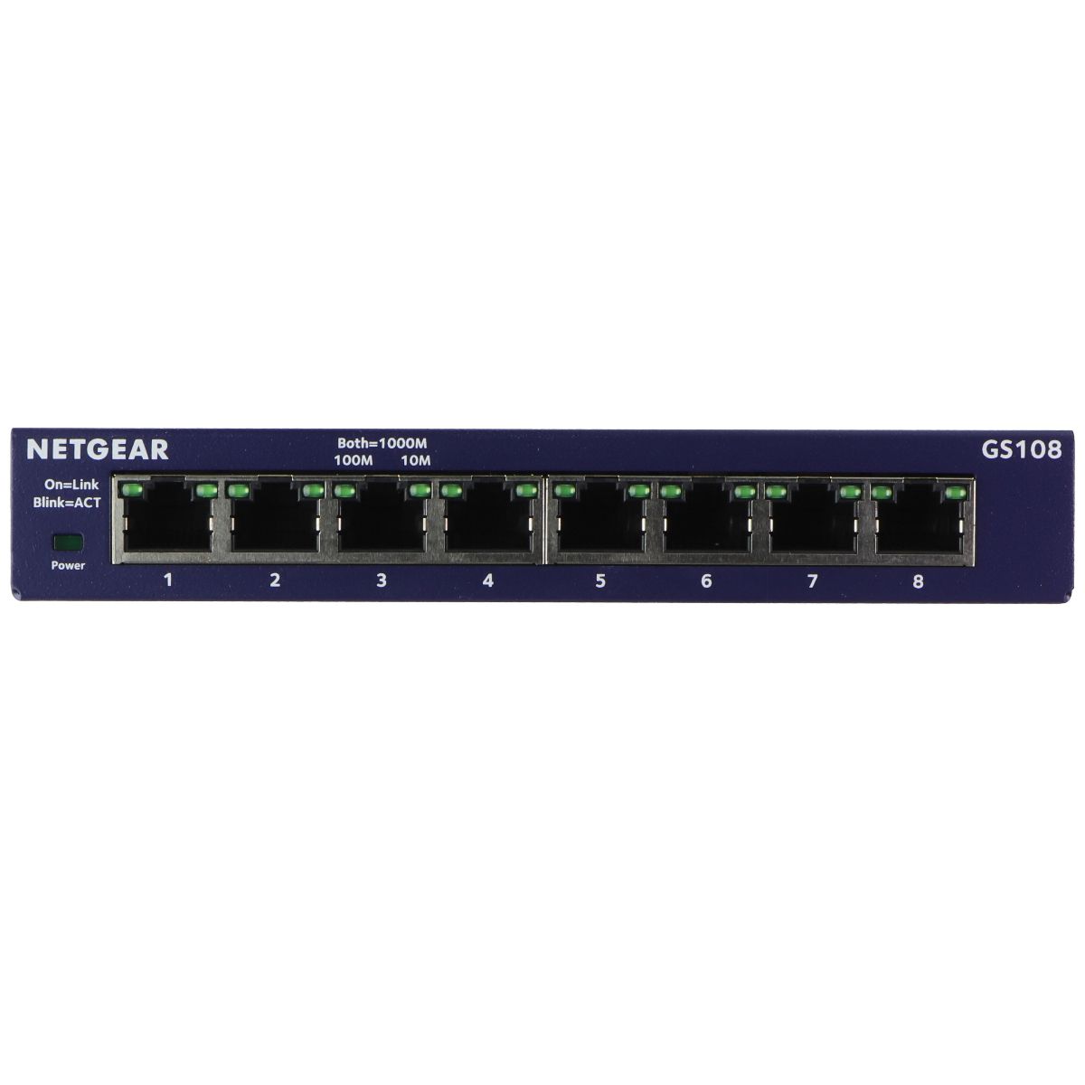Netgear ProSafe 8-Port Gigabit Ethernet Unmanaged Switch (GS108) - Blue