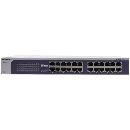 Netgear ProSafe Plus 24-Port Gigabit Ethernet Switch (JGS524EV2) - Gray Networking - Network Switches Netgear - Simple Cell Bulk Wholesale Pricing - USA Seller