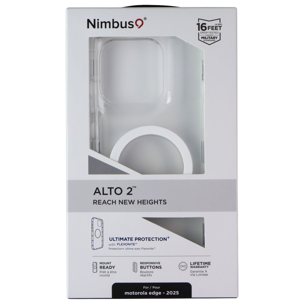Nimbus9 Alto 2 Magnetic Case for Motorola Edge (2025) - Clear Cell Phone - Cases, Covers & Skins Nimbus9 - Simple Cell Bulk Wholesale Pricing - USA Seller