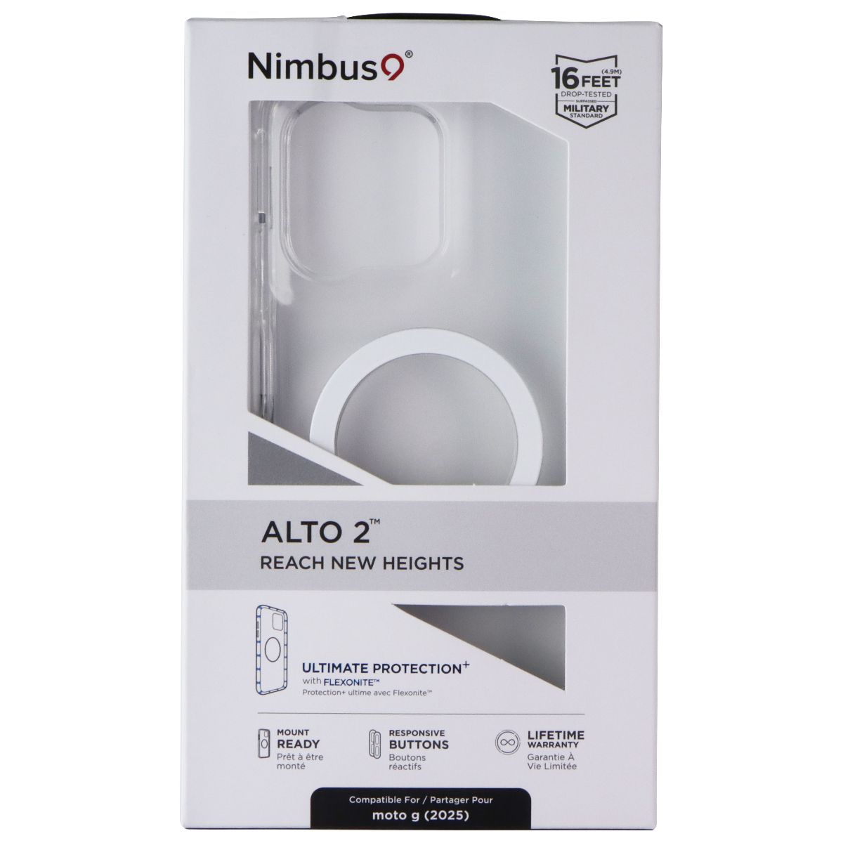 Nimbus9 Alto 2 Series Magnetic Case for Moto G (2025) - Clear Cell Phone - Cases, Covers & Skins Nimbus9 - Simple Cell Bulk Wholesale Pricing - USA Seller