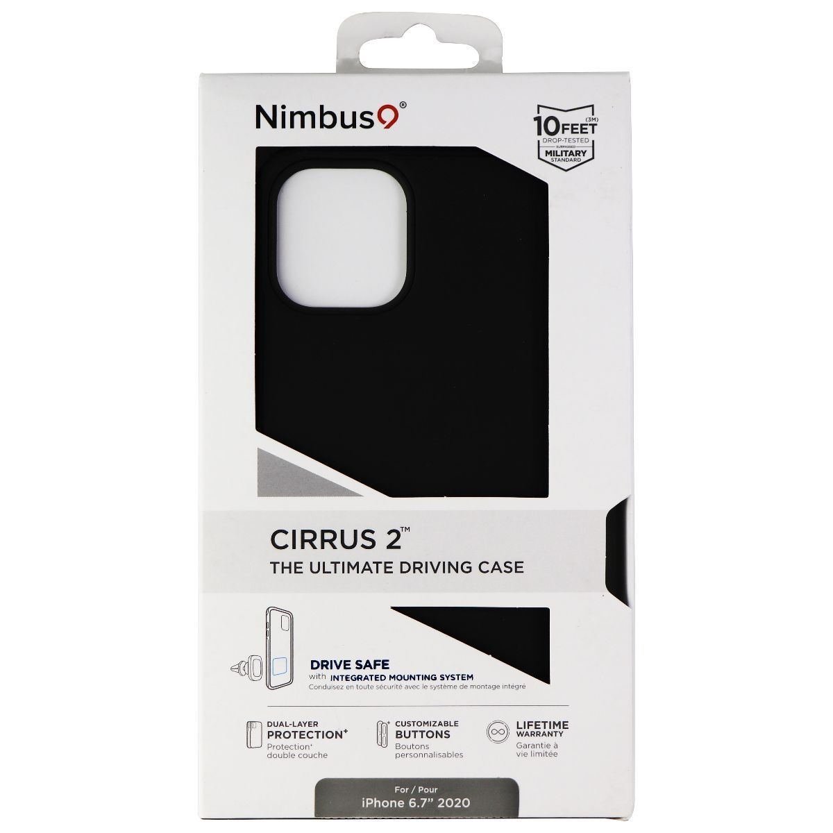 Nimbus9 Cirrus 2 Series Case for Apple iPhone 12 Pro Max - Black Cell Phone - Cases, Covers & Skins Nimbus9 - Simple Cell Bulk Wholesale Pricing - USA Seller