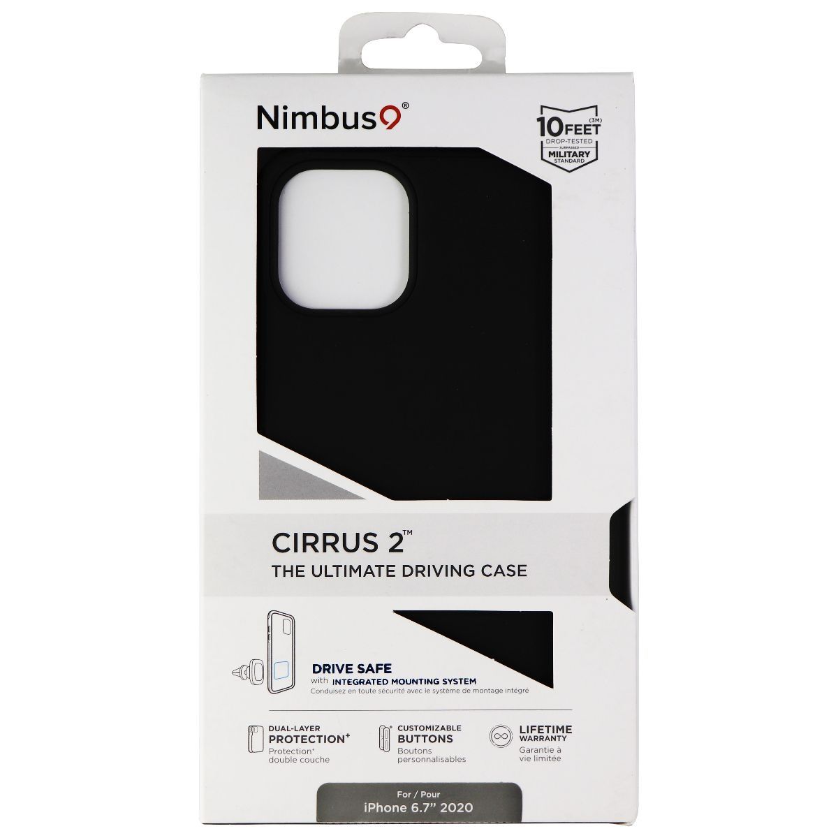 Nimbus9 Cirrus 2 Series Case for Apple iPhone 12 Pro Max - Black Cell Phone - Cases, Covers & Skins Nimbus9    - Simple Cell Bulk Wholesale Pricing - USA Seller