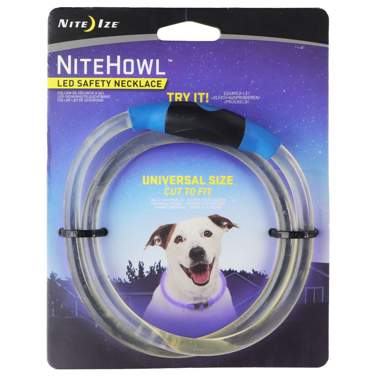 Nite-Ize NiteHowl LED Safety Necklace for Dogs - Clear/Blue Other Sporting Goods Nite Ize - Simple Cell Bulk Wholesale Pricing - USA Seller