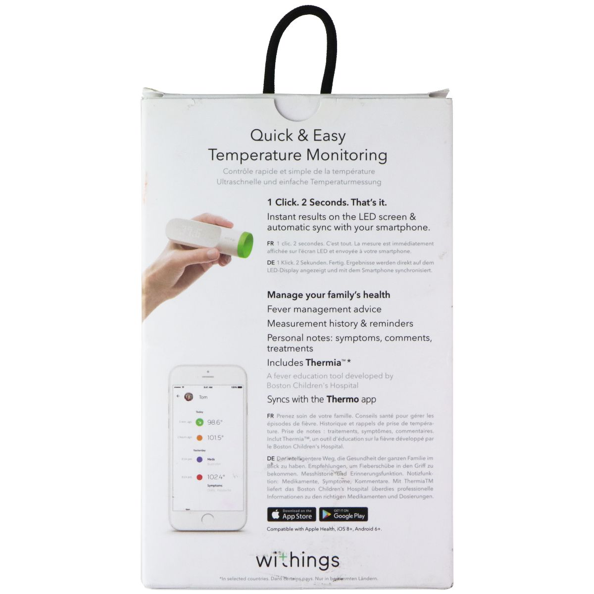 Nokia Thermo Smart Temporal Thermometer for Children and Adults - White (SCT01)