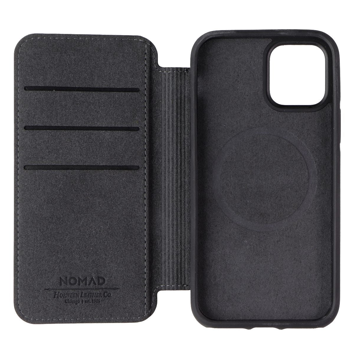 Nomad Rugged FolioWallet Case for MagSafe for iPhone12 Pro-Black Horween Leather Cell Phone - Cases, Covers & Skins Nomad    - Simple Cell Bulk Wholesale Pricing - USA Seller