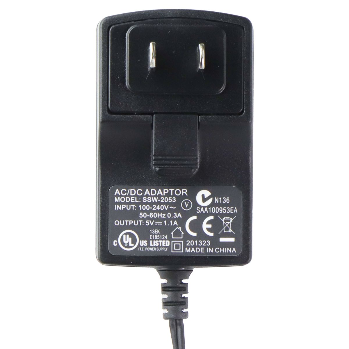 Unbranded (SSW - 2053) 5V 1.1A Wall Charger for Micro USB Devices - Black Cell Phone - Cables & Adapters Unbranded - Simple Cell Bulk Wholesale Pricing - USA Seller