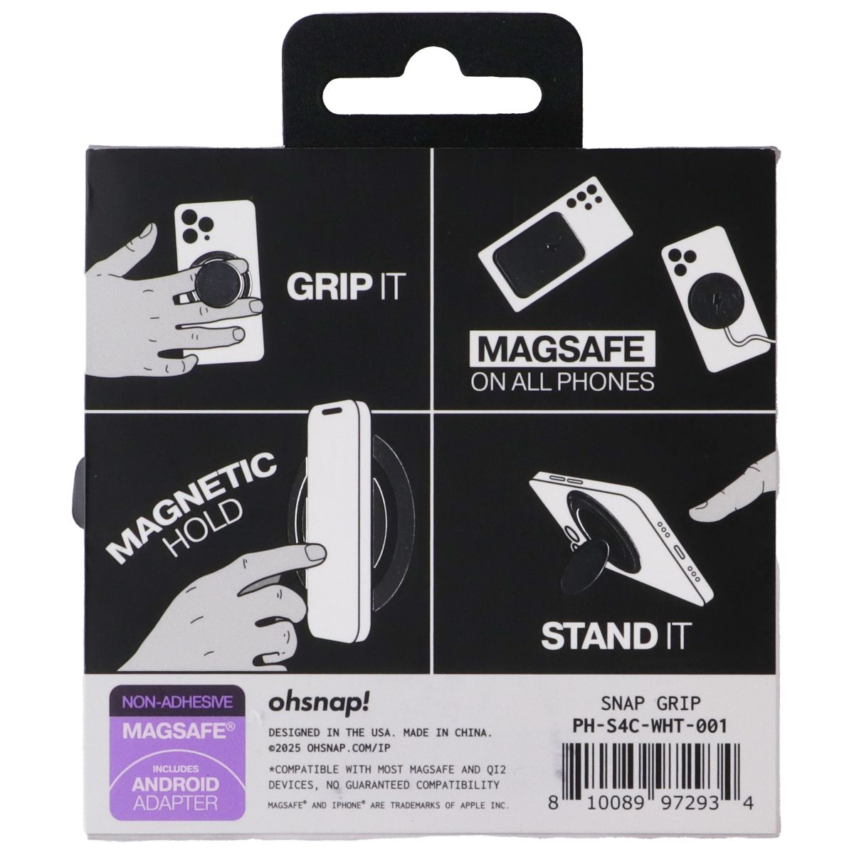 ohsnap! Snap Grip 5 Ultra Thin MagSafe Magnetic Grip & Stand - Overexposed