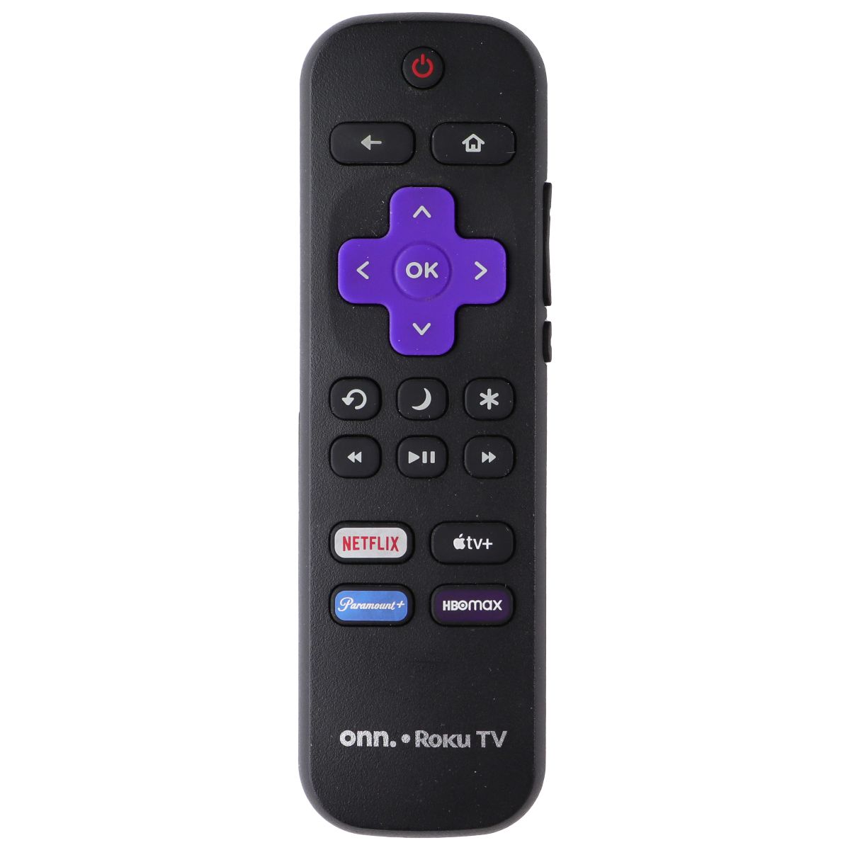 Onn Roku TV Remote with Netflix/AppleTV+/Paramount+/HBOMax Hot Keys - Black TV, Video & Audio Accessories - Remote Controls ONN - Simple Cell Bulk Wholesale Pricing - USA Seller