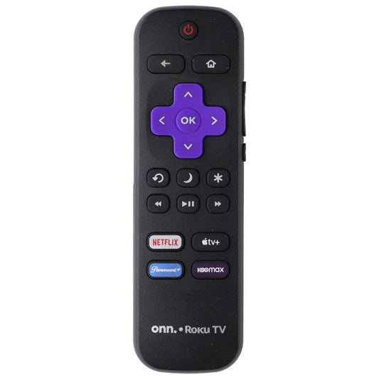 Onn Roku TV Remote with Netflix/AppleTV+/Paramount+/HBOMax Hot Keys - Black