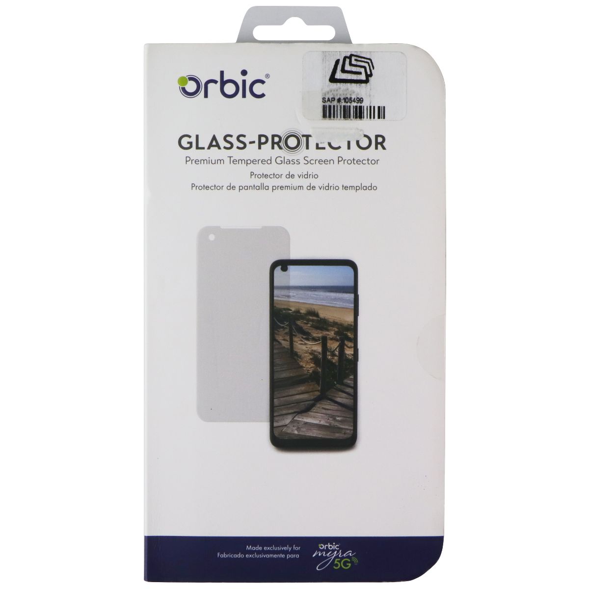 Orbic Glass-Protector Tempered Glass Screen Protector for Orbic Myra 5G Cell Phone - Screen Protectors Orbic - Simple Cell Bulk Wholesale Pricing - USA Seller