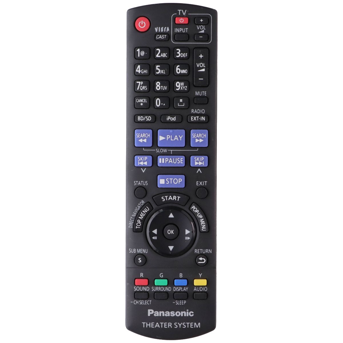 Panasonic Remote Control (N2QAKB000089) for Panasonic Theater System - Black TV, Video & Audio Accessories - Remote Controls Panasonic - Simple Cell Bulk Wholesale Pricing - USA Seller