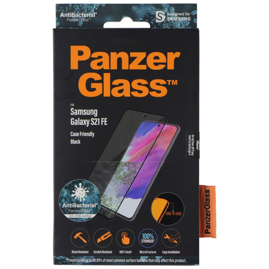 PanzerGlass Screen Protector for Samsung Galaxy S21 FE - Black (7275) Cell Phone - Screen Protectors PanzerGlass - Simple Cell Bulk Wholesale Pricing - USA Seller