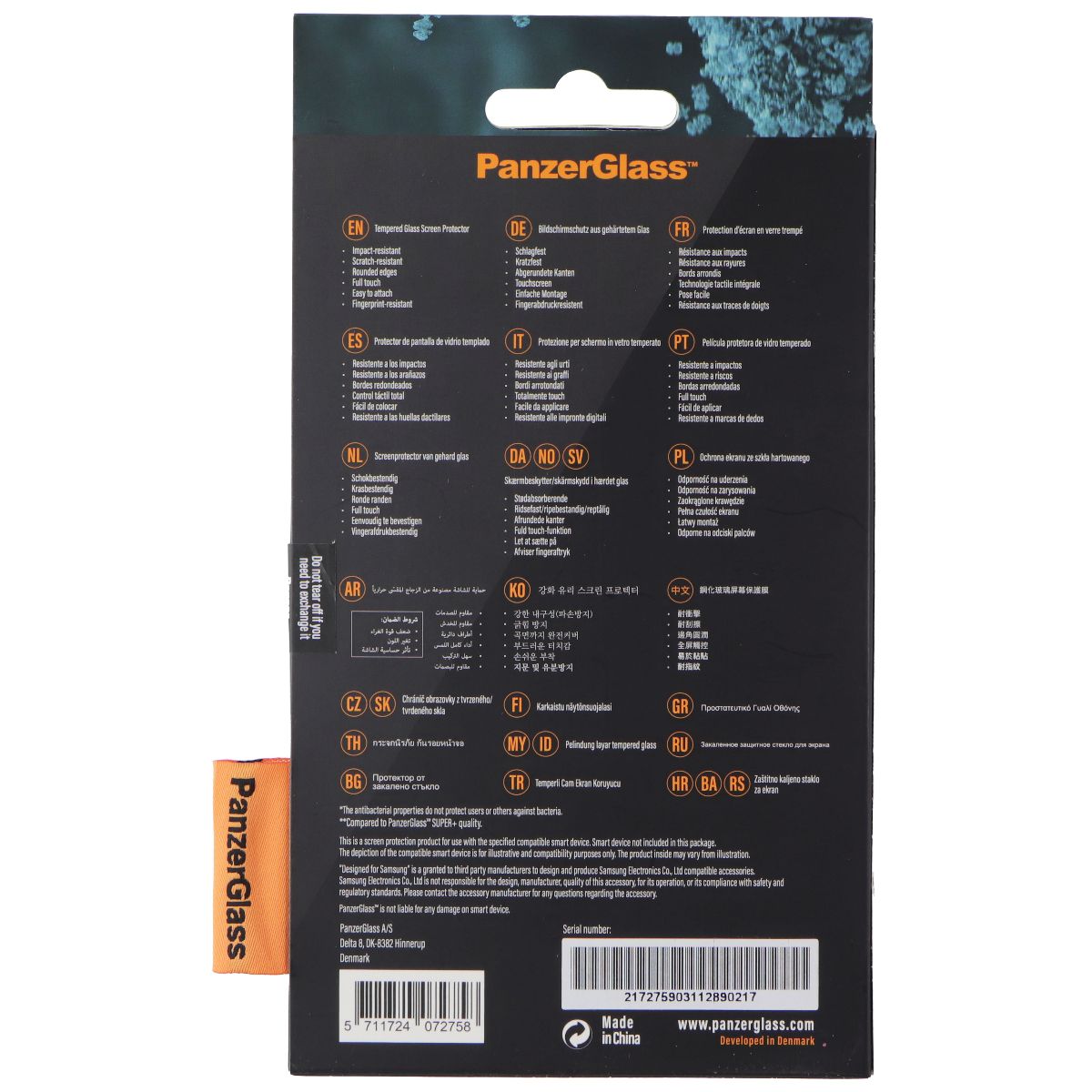 PanzerGlass Screen Protector for Samsung Galaxy S21 FE - Black (7275)