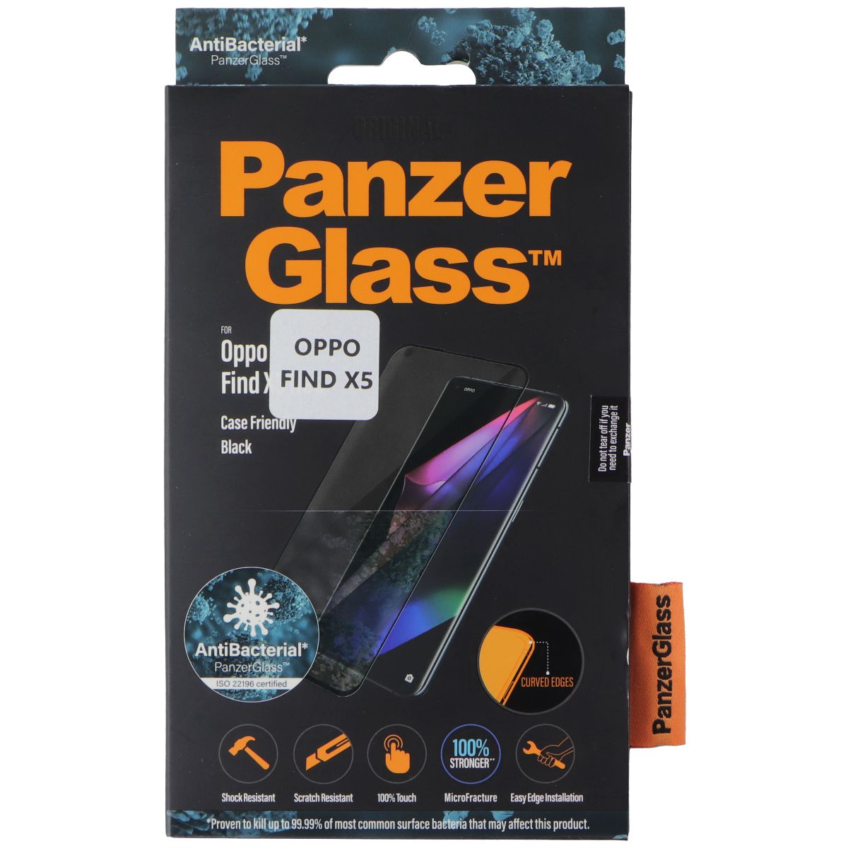 Panzer Glass Original Screen Protector for OPPO Find X5 - Clear Cell Phone - Screen Protectors PanzerGlass - Simple Cell Bulk Wholesale Pricing - USA Seller
