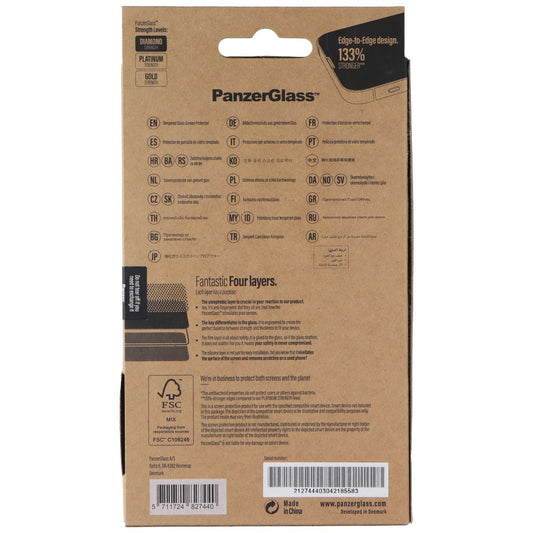 PanzerGlass Case Friendly Screen Protector for iPhone 13 mini - Black Trim Cell Phone - Screen Protectors PanzerGlass - Simple Cell Bulk Wholesale Pricing - USA Seller