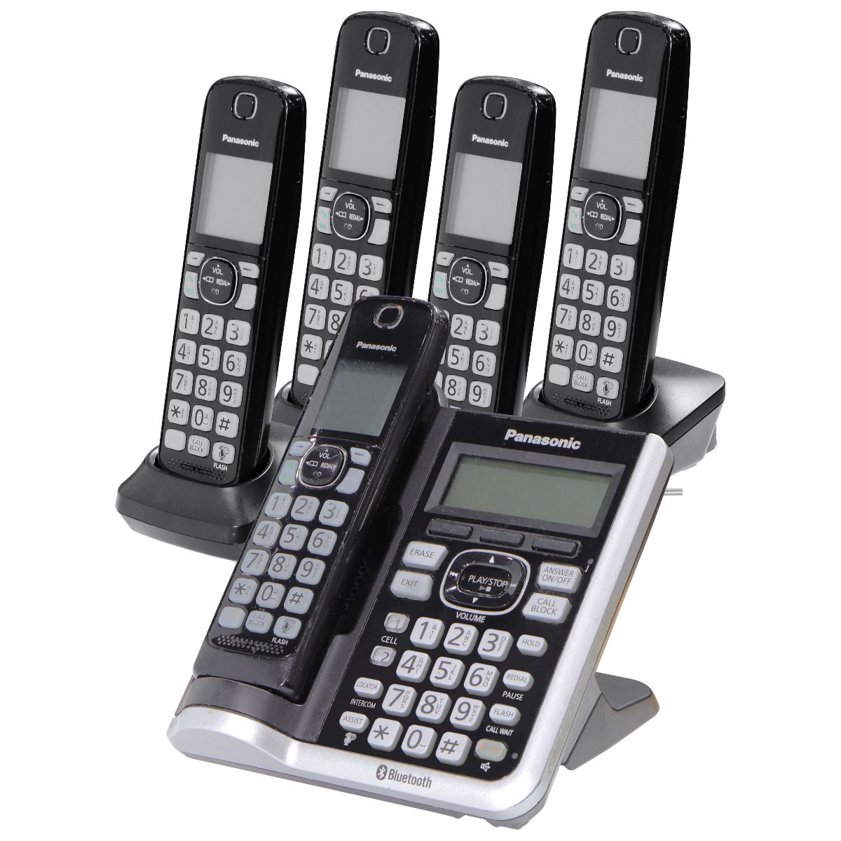 Panasonic KX-TG785SK Dect 6.0 Link2Cell Phone System w/ 5 KX-TGFA51 Handsets Networking - VoIP Home Phones Panasonic    - Simple Cell Bulk Wholesale Pricing - USA Seller