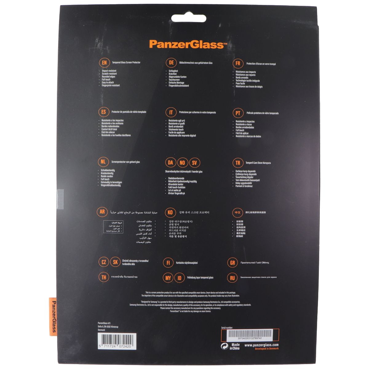 PanzerGlass Screen Protector for Samsung Galaxy Tab S7+ iPad/Tablet Accessories - Screen Protectors PanzerGlass - Simple Cell Bulk Wholesale Pricing - USA Seller