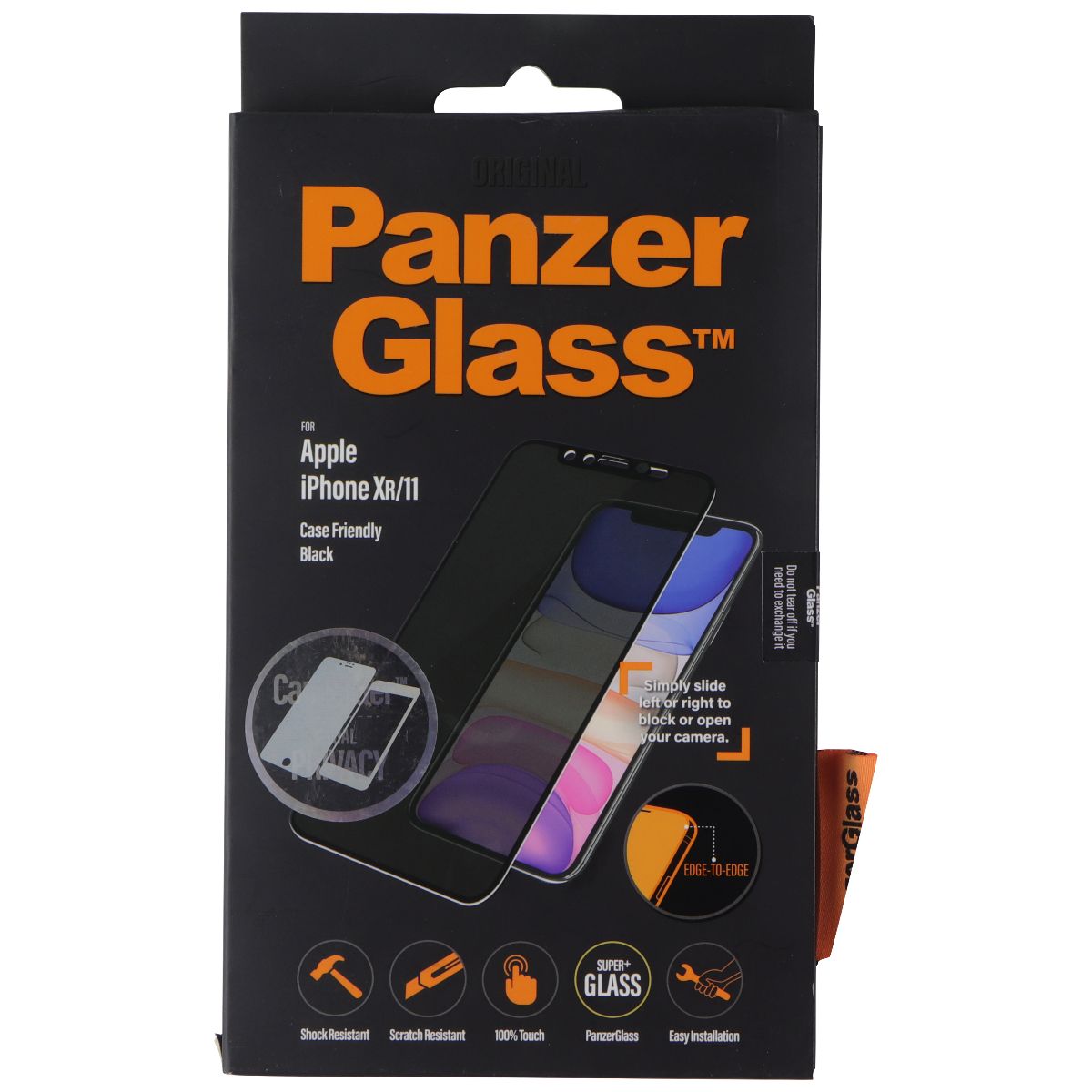 PanzerGlass Dual Privacy Screen Protector for Apple iPhone 11/iPhone XR - Black Cell Phone - Screen Protectors PanzerGlass - Simple Cell Bulk Wholesale Pricing - USA Seller