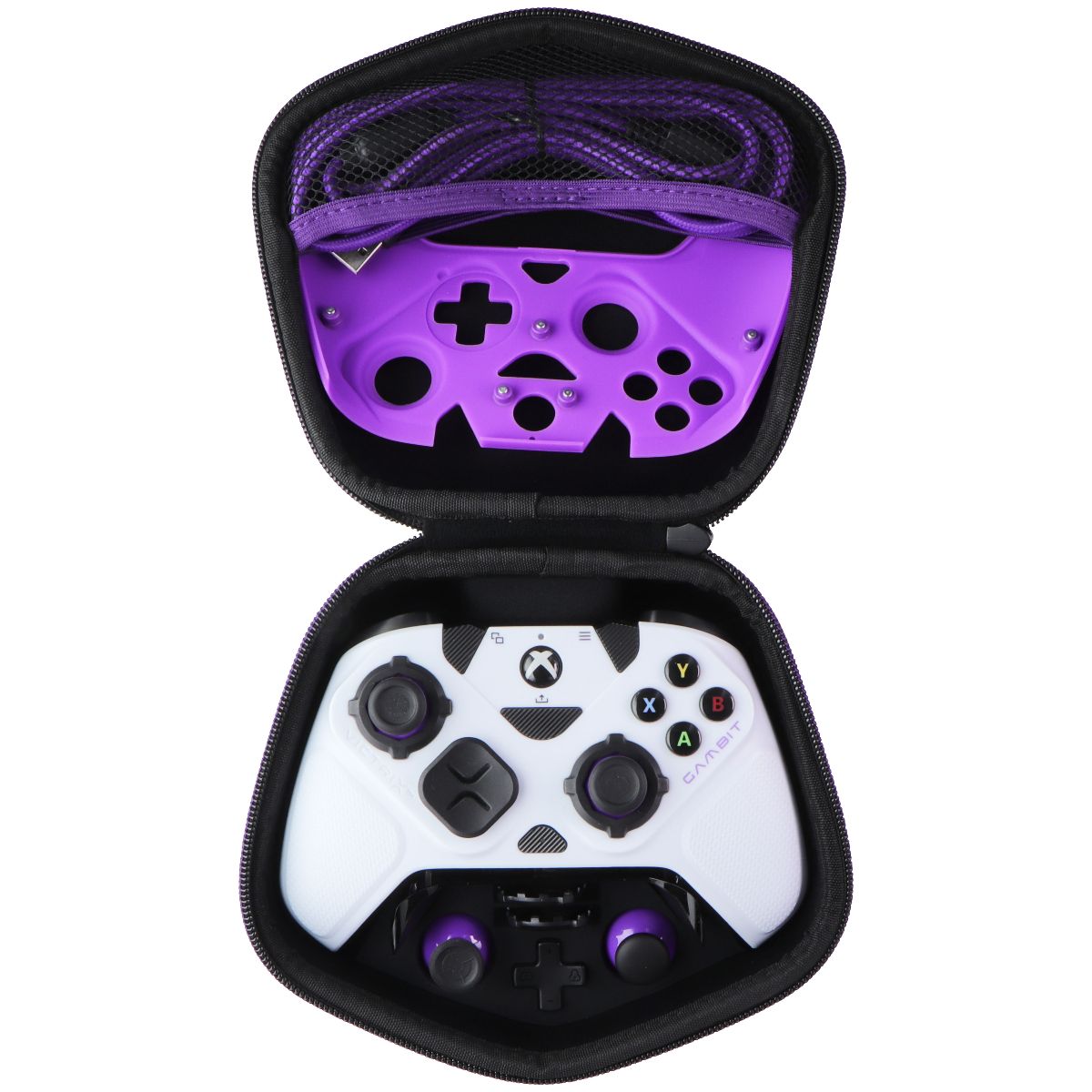 PDP Victrix Gambit Dual Core Wired Controller for Xbox X/S/One/PC - White/Purple Gaming/Console - Controllers & Attachments PDP - Simple Cell Bulk Wholesale Pricing - USA Seller