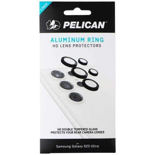 Pelican Aluminum Ring HD Lens Protectors for Samsung Galaxy S23 Ultra - Black